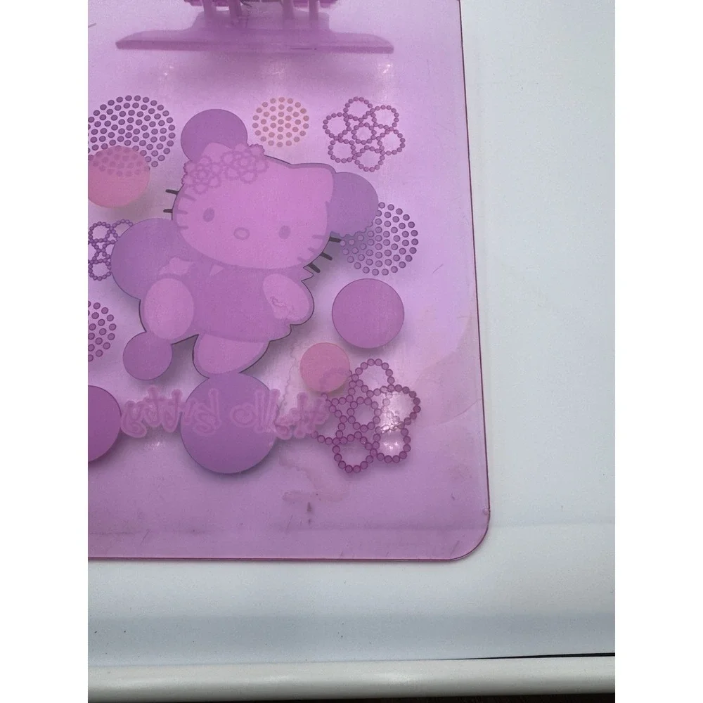 VTG 2001 Sanrio Hello Kitty Pink Clipboard‎ Clear Plastic 9